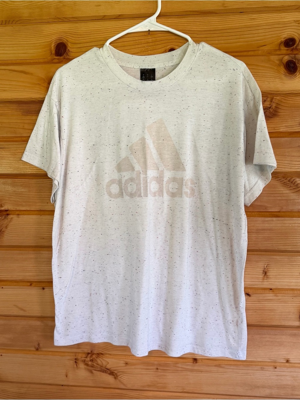 adidas Women’s Speckled Logo Short Sleeve Tee Size XL